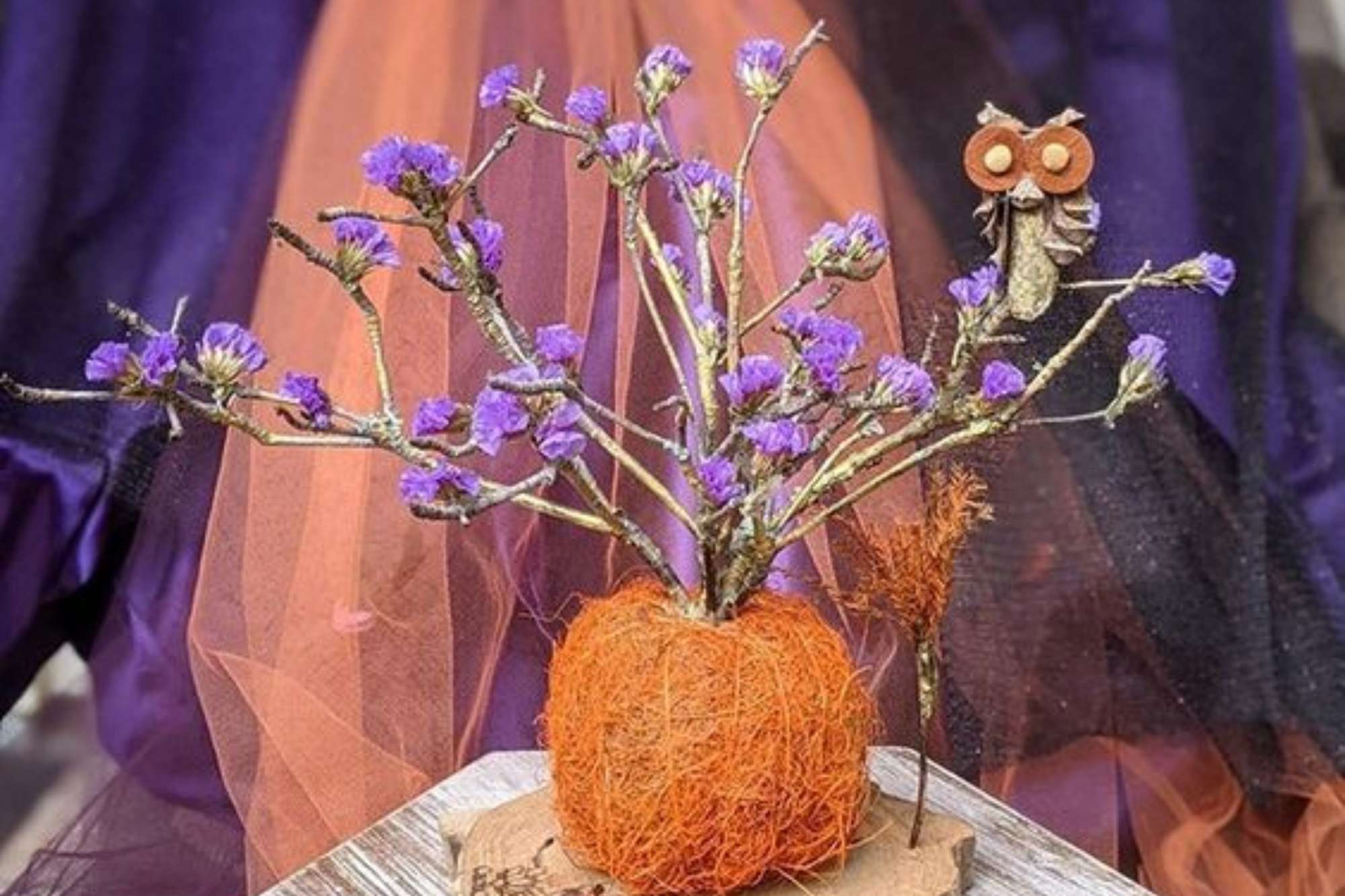 Preserved Flower Arrangement Halloween Decor